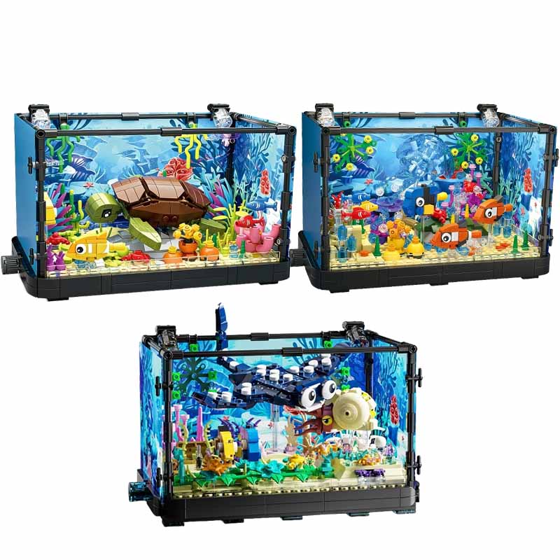 Marine Aquarium Home - Fish Tank Building Block Set with