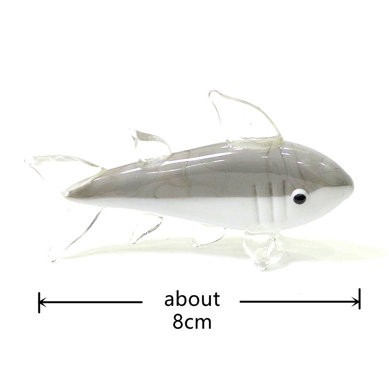 Gray Murano Glass Shark Figuri - Marine Aquarium Home 评论和价格