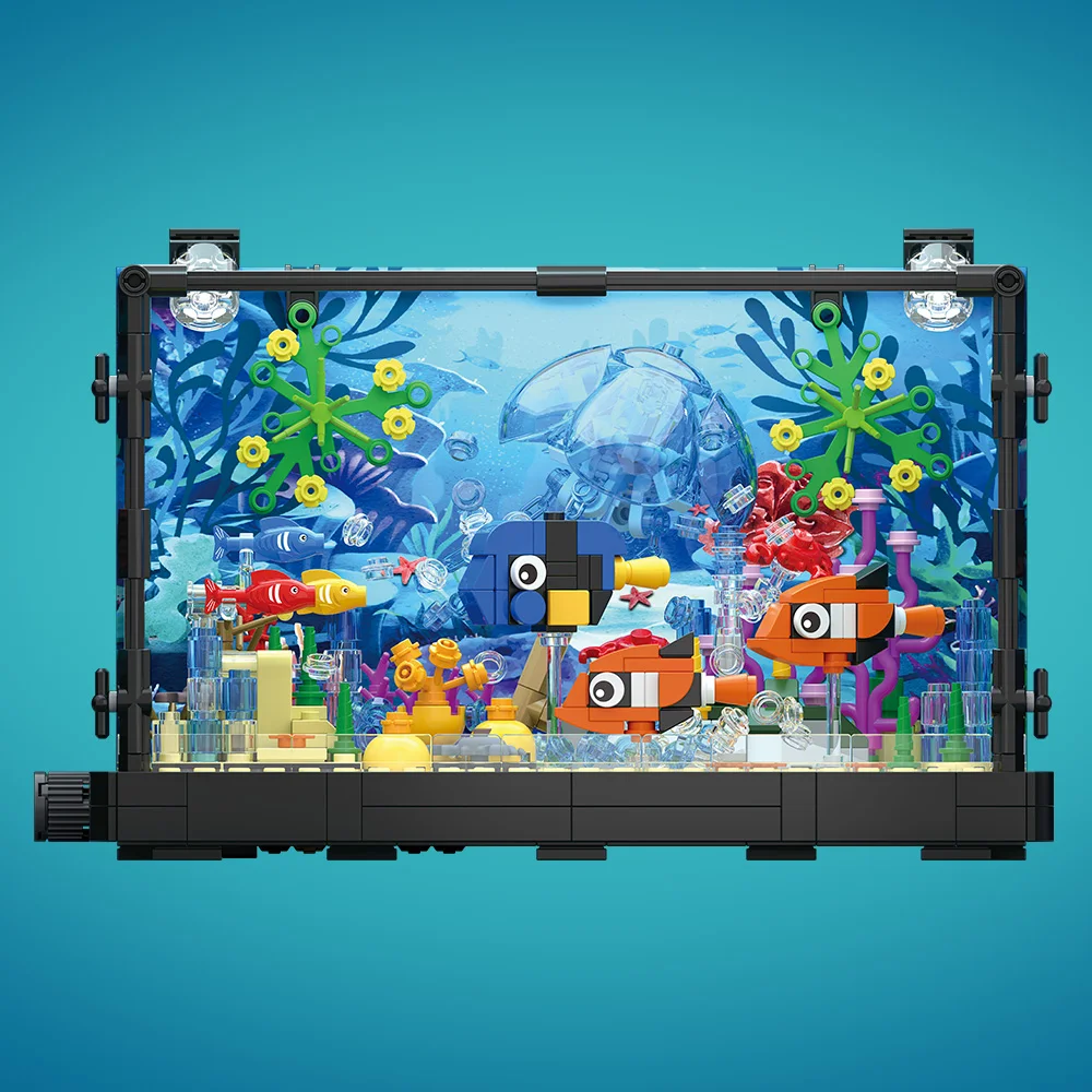 Fish Tank Building Block Set w - Marine Aquarium Home 评论和价格