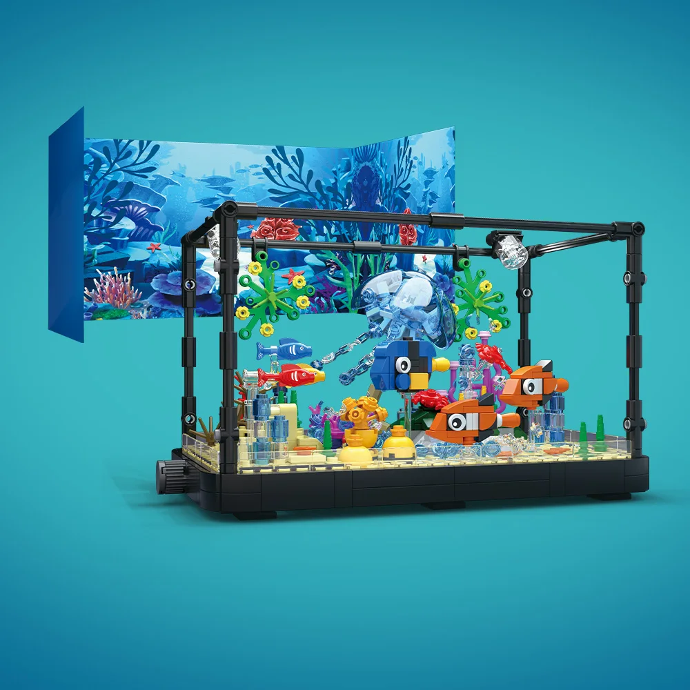 Fish Tank Building Block Set w - Marine Aquarium Home 评论和价格