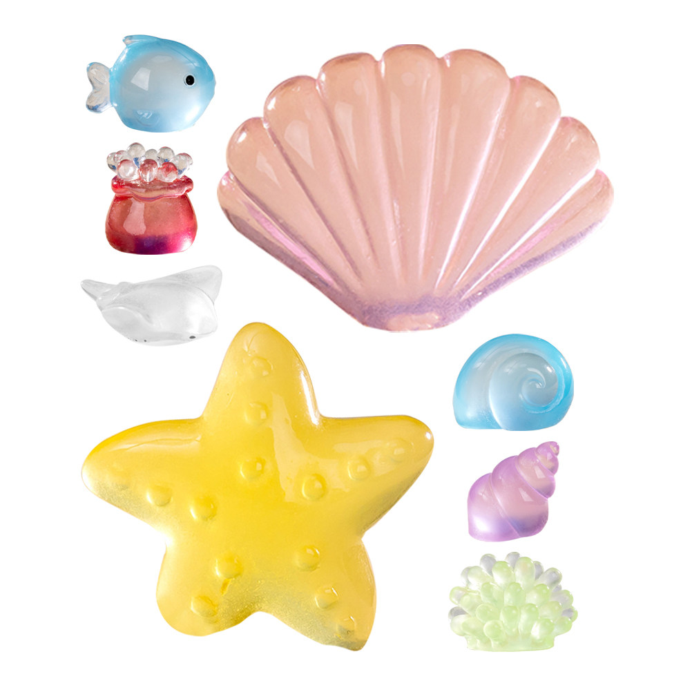 8Pcs Glow-in-The-Dark Cartoon  - Marine Aquarium Home 评论和价格