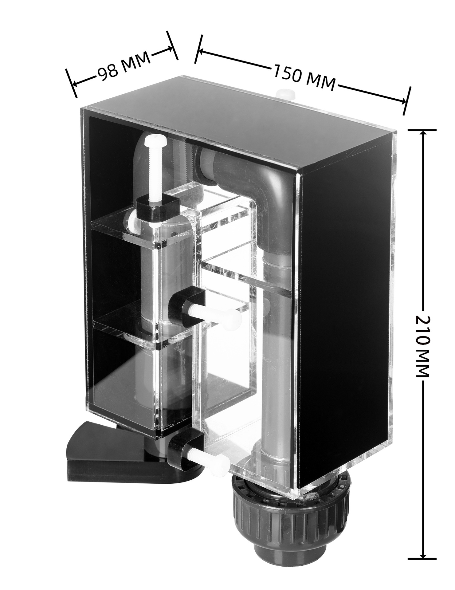 Wall Mounted Water Box Black V - Marine Aquarium Overflow 评论和价格