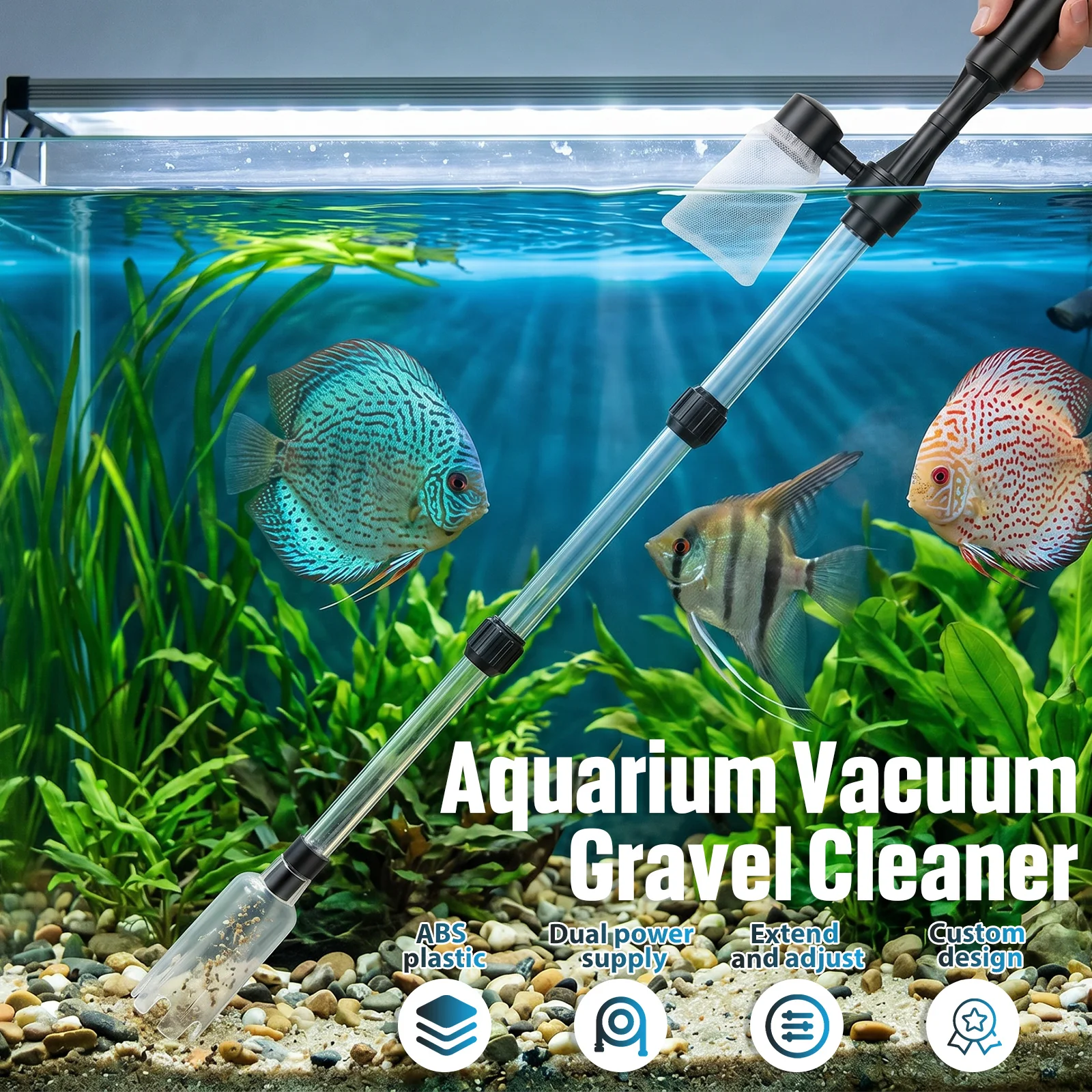 Aquarium Vacuum Gravel Cleaner - Marine Aquarium Vacuum 评论和价格