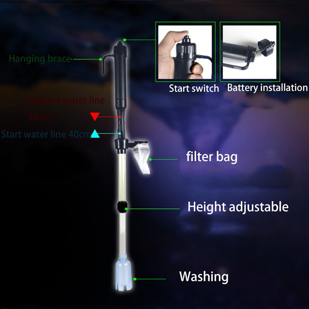 Aquarium Battery Syphon Operat - Marine Aquarium Vacuum 评论和价格
