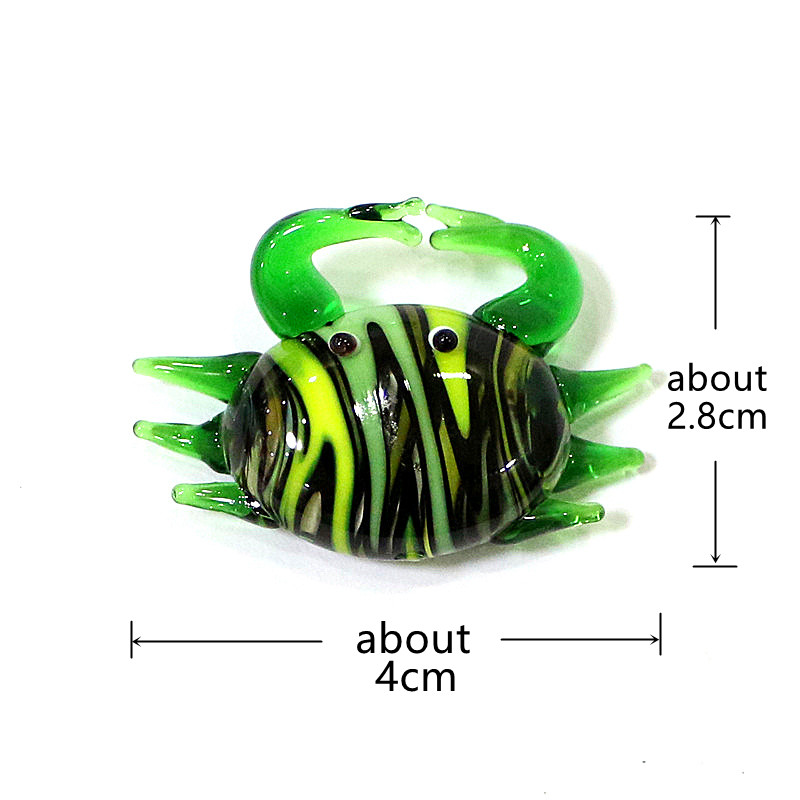 Handmade Cute Mini Glass Crab  - Marine Aquarium Home 评论和价格