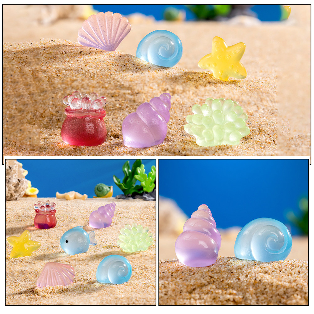 8Pcs Resin Marine Animal Decor - Marine Aquarium Home 评论和价格