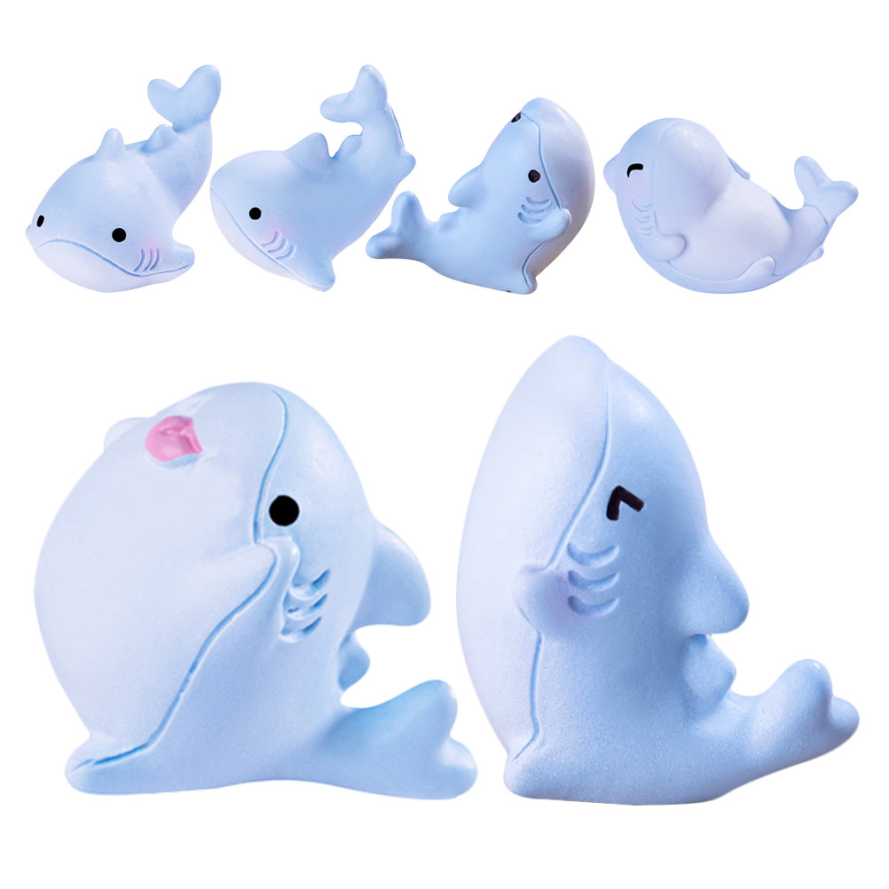 6Pcs Adorable Mini Shark Resin - Marine Aquarium Home 评论和价格