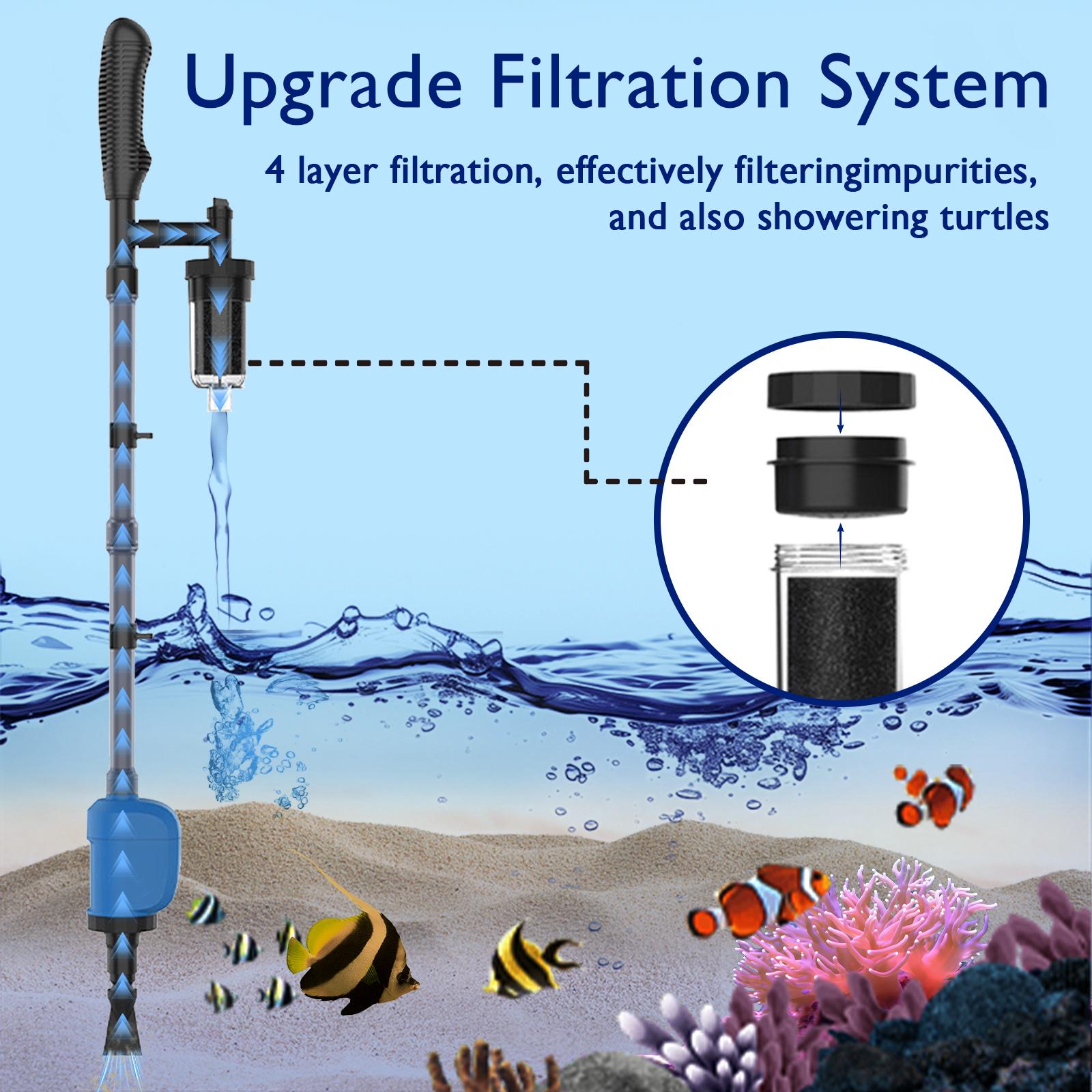 Electric Fish Tank Cleaner Vac - Marine Aquarium Vacuum 评论和价格