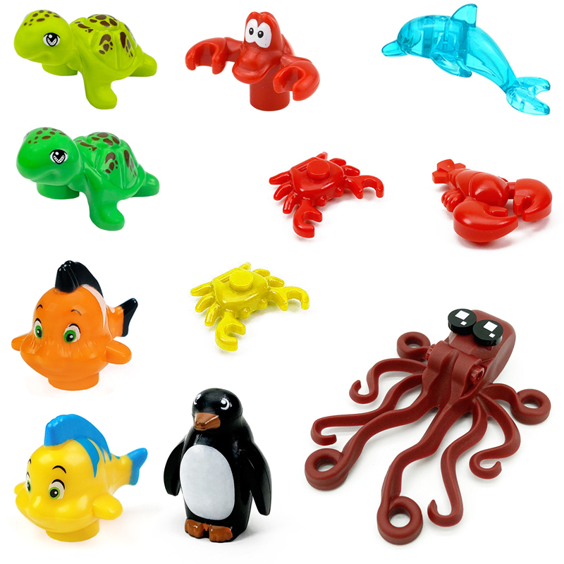 Marine Life Animal MOC Buildin - Marine Aquarium Hermit Crab 评论和价格