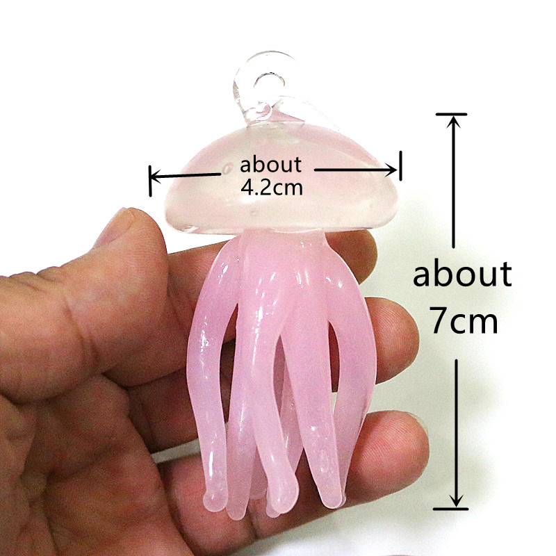 Pink Jellyfish Glass Pendant C - Marine Aquarium Home 评论和价格
